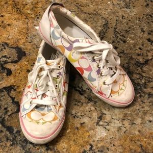 Coach multicolored tennis shoes